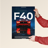 Ferrari F40 – Iconic Supercar Poster